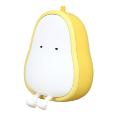 Caldo 卡朵生活 呆萌果梨造型舒眠小夜燈, 顏色: 黃色, USB充電