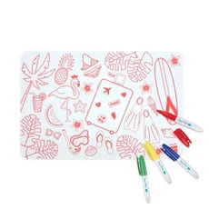 Super Petit 矽膠彩繪餐墊 MINI Set, 佛羅里達, 1組