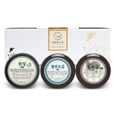 甜鹹甕裝原糖 400g + 鹹草鹽 420g + 鹿尾菜鹽 450g 禮盒 D4, 1套