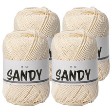 yarna 샌디 뜨개실 50g, 2 아이보리, 4개