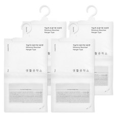 생활공작소 옷걸이형 대용량 제습제 본품, 200g, 4개