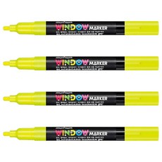 문화연필 윈도우마카 노랑, 4개, 1색