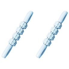 고민고밍 종아리 근육 마사지 스틱 롤러 사륜안마봉, 2개, 블루