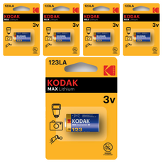 코닥 MAX CR123A 3V 리튬 특수건전지, 1개입, 5개
