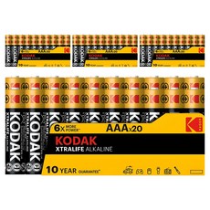 코닥 알카라인 XtraLife AAA 건전지 벌크형, 20개입, 4개