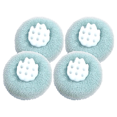 小麥購物 吸盤沐浴球 S302 48g, 4個, 藍色