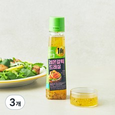 풀무원 레몬 갈릭 드레싱소스, 245g, 3개