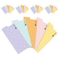 TO NOTE Lite 自選分隔頁, 繽紛點點, 5入, 158x72mm, 5包