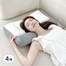 달숨 終結一日疲勞 舒適頸部睡眠頸椎枕, 灰色, 4個