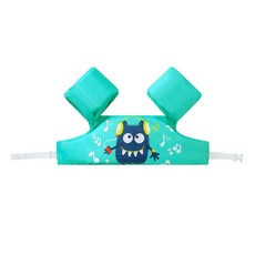 免充氣兒童浮力手臂圈 斜紋布+浮力棉材質, 綠色怪獸, 1個