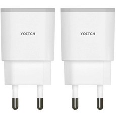 YOITCH 2埠有線多功能充電器 不包含數據線, 白色, 2個裝