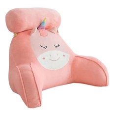 卡通絨毛靠墊, 大號, 粉色獨角獸