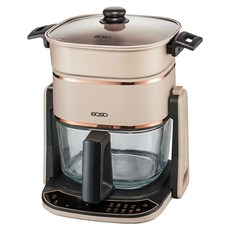 德國 BOSO 百鯨 迷你廚房 全能料理玻璃翻轉氣炸鍋, 米色, BSKT-OA45M
