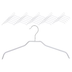 防滑塗層襯衫夾克上衣衣架, 白色, 30個