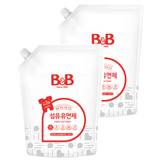 B&B 嬰兒衣物柔軟精補充包 佛手柑+葡萄柚香, 1.5L, 2包