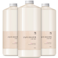 Salrimbaekseo 高濃縮香水衣物柔軟劑 甜莓香, 3個, 1L