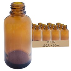 REQIR 精油玻璃瓶 無瓶蓋 30ml 110個, 茶色, 1組