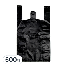 담다비닐 손잡이 비닐봉투 검정, 4L, 600개