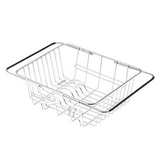 YoGoMoJi 304不鏽鋼可調節長度碗盤瀝水架, 單一顏色, 1個