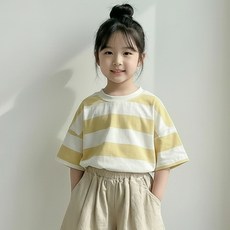 CONTIKIDS 兒童透氣蜂蜜絲綢條紋T恤