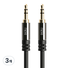 넥시 3.5mm 스테레오 AUX 오디오 케이블 1M, NX929/1M, 혼합색상, 3개