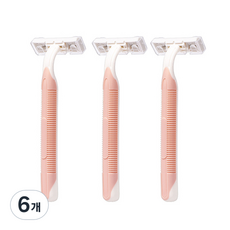 메디치트 2단 제모 여성용 면도기, 6개, 3개입