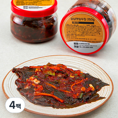 평화 양념깻잎무침, 250g, 4팩