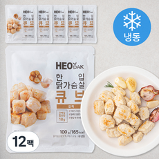허닭 한입 닭가슴살 큐브 갈릭 (냉동), 100g, 12팩