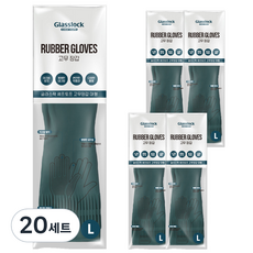 글라스락 셰프토프 고무장갑 양손세트, 딥그린, 대(L), 4세트