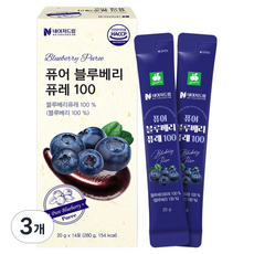 네이처드림 퓨어 블루베리 퓨레 100 14p, 280g, 3개