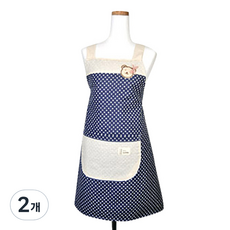 happytool Suji C&L 圓點圍裙, 海軍藍, 2個