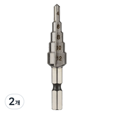 EX-POWER 階梯鑽 一般金屬 2刃 六角 4~12mm ESD-1H, 2個