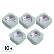 All Nine 柔和色彩方形菸灰缸, 綠色, 10個