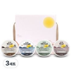 단심답례품 3년 묵은 함초소금 + 천일염 + 모링가소금 + 톳소금 선물세트, 3세트