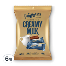 Whittaker's 迷你Slab奶油牛奶巧克力, 180g, 6個