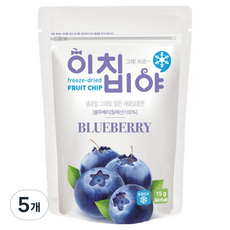 이치비야 동결건조 과일칩 블루베리, 15g, 5개