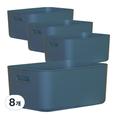 BONOHOUSE Pantry 四季生活收納籃, 海軍藍, M(368 x 262 x 160 mm), 8個