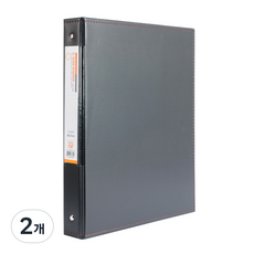Alpha 高週波O型環半活頁夾 3孔 AS-203 3cm, 黑色, 2個