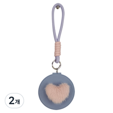 찐웨이 데일리 실용적인 손거울 8.5 x 8.5 cm, 블루화이트, 2개