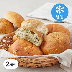 야미요밀 정성가득 채식 백미 모닝빵 + 곤드레나물 쌀모닝빵 세트 (냉동), 450g, 2세트