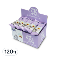 테비토퍼 고양이 또먹고또먹고 시리얼 스낵, 혼합맛(대구/연어), 20g, 120개