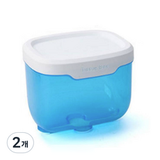 피어니스트 투명 벽걸이 방수 휴지케이스, 2개, 블루