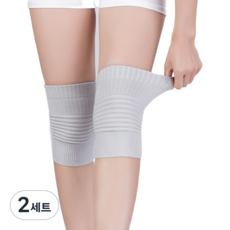 Yegrina 時尚高CP值護膝 2件組 短版 淺灰色, 2套