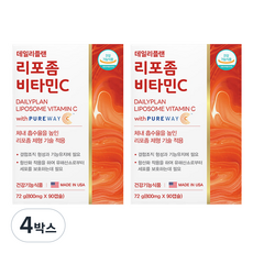 데일리플랜 리포좀 비타민C 72g, 4박스, 90정