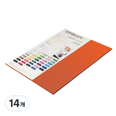 종이문화 다빈치엠보 두꺼운 양면엠보싱지180g No16 오렌지레드, 14개