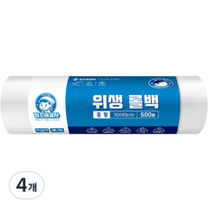 청소해결사 위생 롤백 중형 30 x 40 cm 500p, 중(M), 4개, 500개입