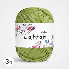yarna 라탄 라피아 뜨개실 40g, 25번무광, 3개