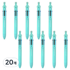 조선문방구 알바용 6색 볼펜 0.7mm, 민트, 20개