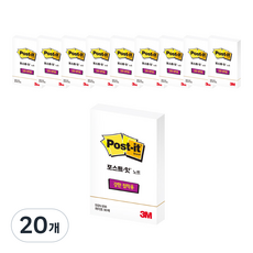 포스트잇 강한점착용 노트 656, 화이트, 90매, 20개