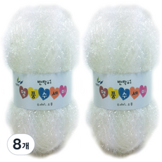 Happysil 閃亮名品菜瓜布線, 1白色, 8個